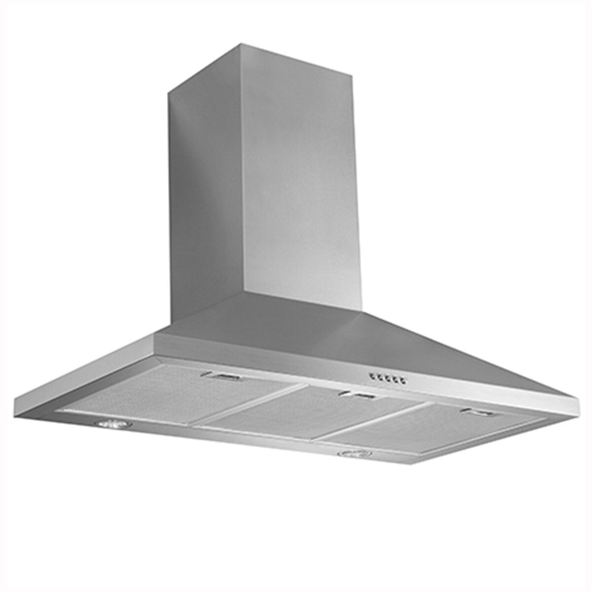 Schweigen 90cm Wall Mount Range Hood - Stainless Steel TRI 900 - Powerful Kitchen Exhaust Fan for Smoke & Odor Removal - Perfect for Modern Home Cooking & Grilling