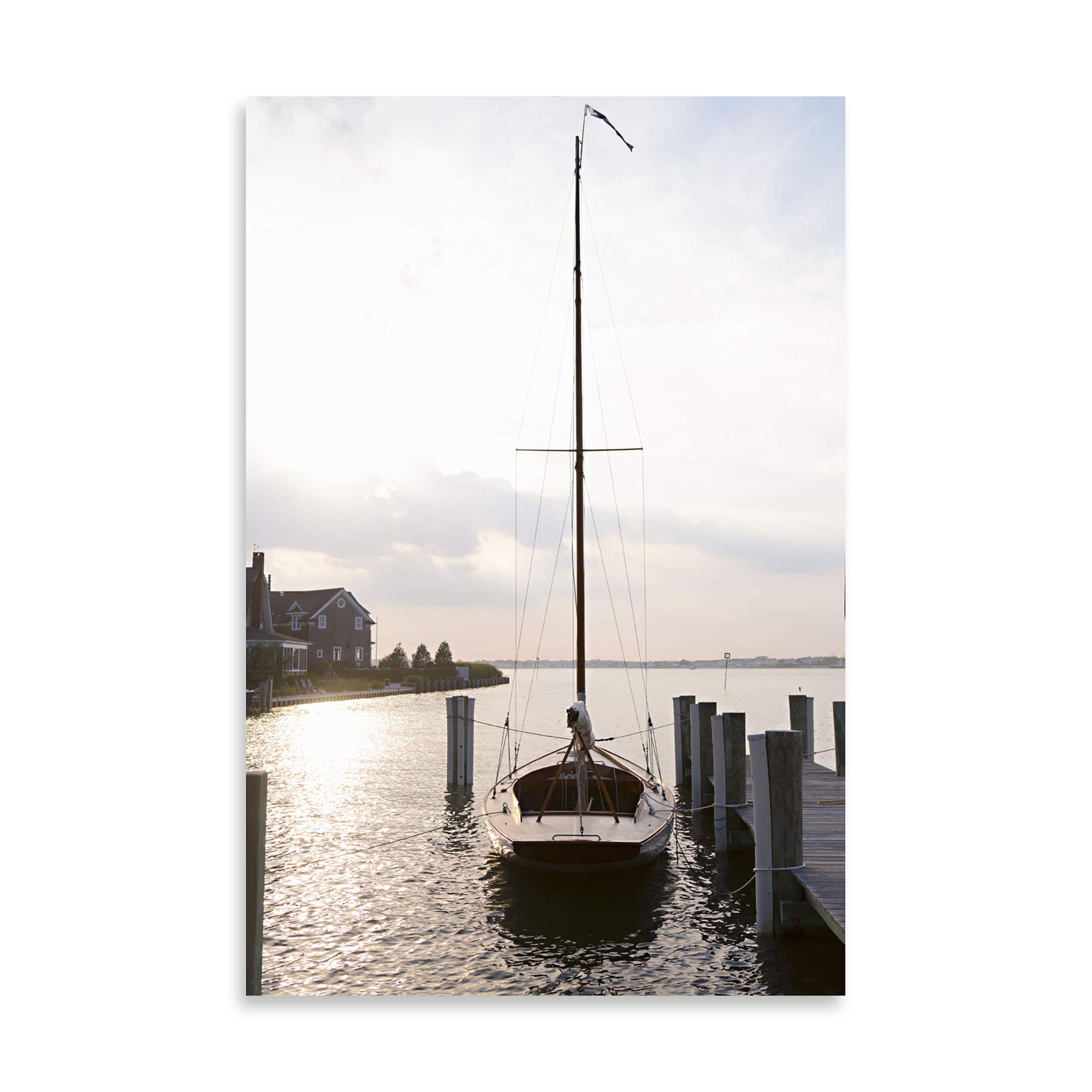 Contemporary Along The Pier by Karyn Millet - 24x36in Fine Art Giclee Print on Premium Paper | Wall Decor for Living Room, Bedroom & Office