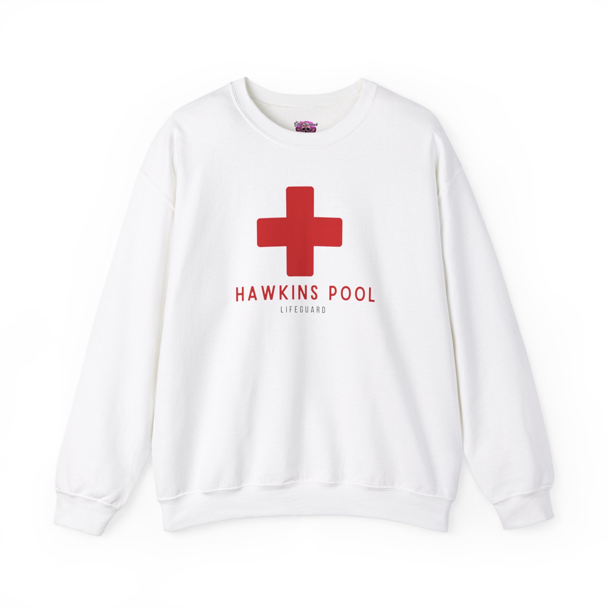 Hawkins Pool Crewneck Sweatshirt - Soft Cotton Pullover for Men & Women - Casual Streetwear for Swimming, Lounging & Outdoor Activities