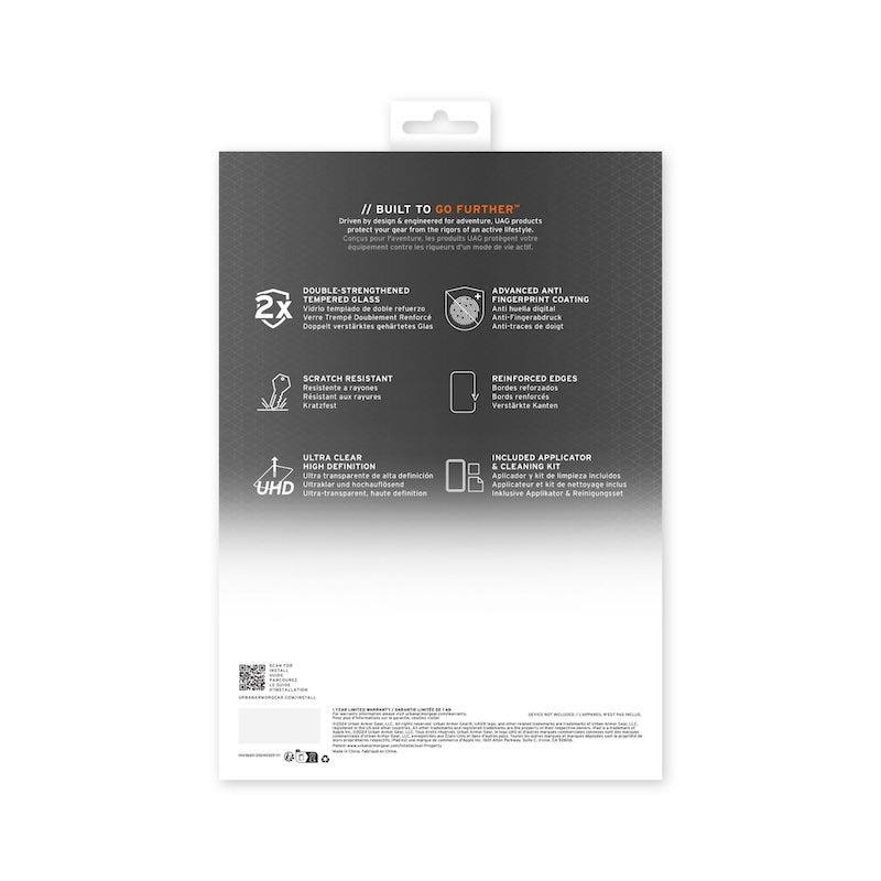 UAG Screen Protector for iPad Pro 11 (M4 Model) - Tempered Glass Shield with Anti-Scratch & Bubble-Free Installation - Perfect for Work, Study & Entertainment