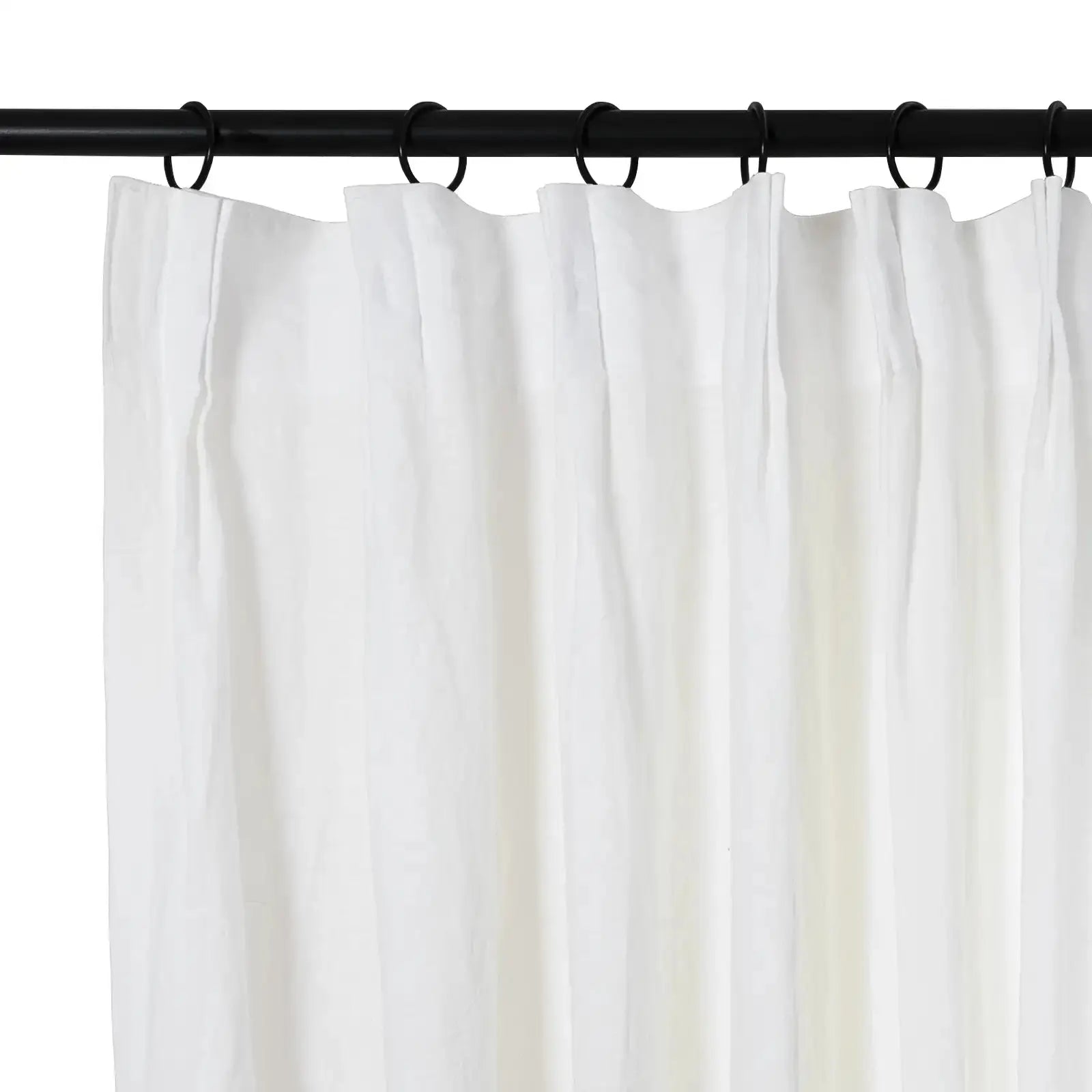 100% Linen Pleated Curtains by Doris - Elegant Window Treatments for Living Room, Bedroom & Dining Room