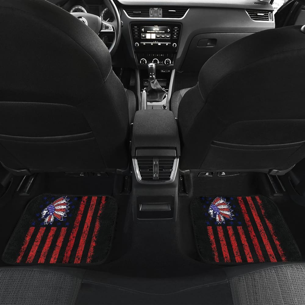 Premium Native American Flag Car Floor Mats - All-Weather Protection for Trucks & SUVs - Durable & Easy to Clean - Perfect for Road Trips & Outdoor Adventures