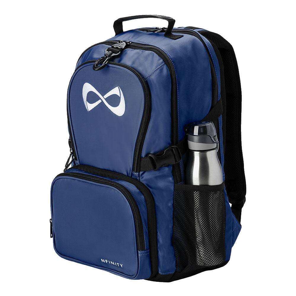 Nfinity Classic Cheer Backpack for Cheerleading - Lightweight Sports Backpack with Detachable Purse & Laptop Sleeve - Perfect for Travel, School & Gym - Royal Blue