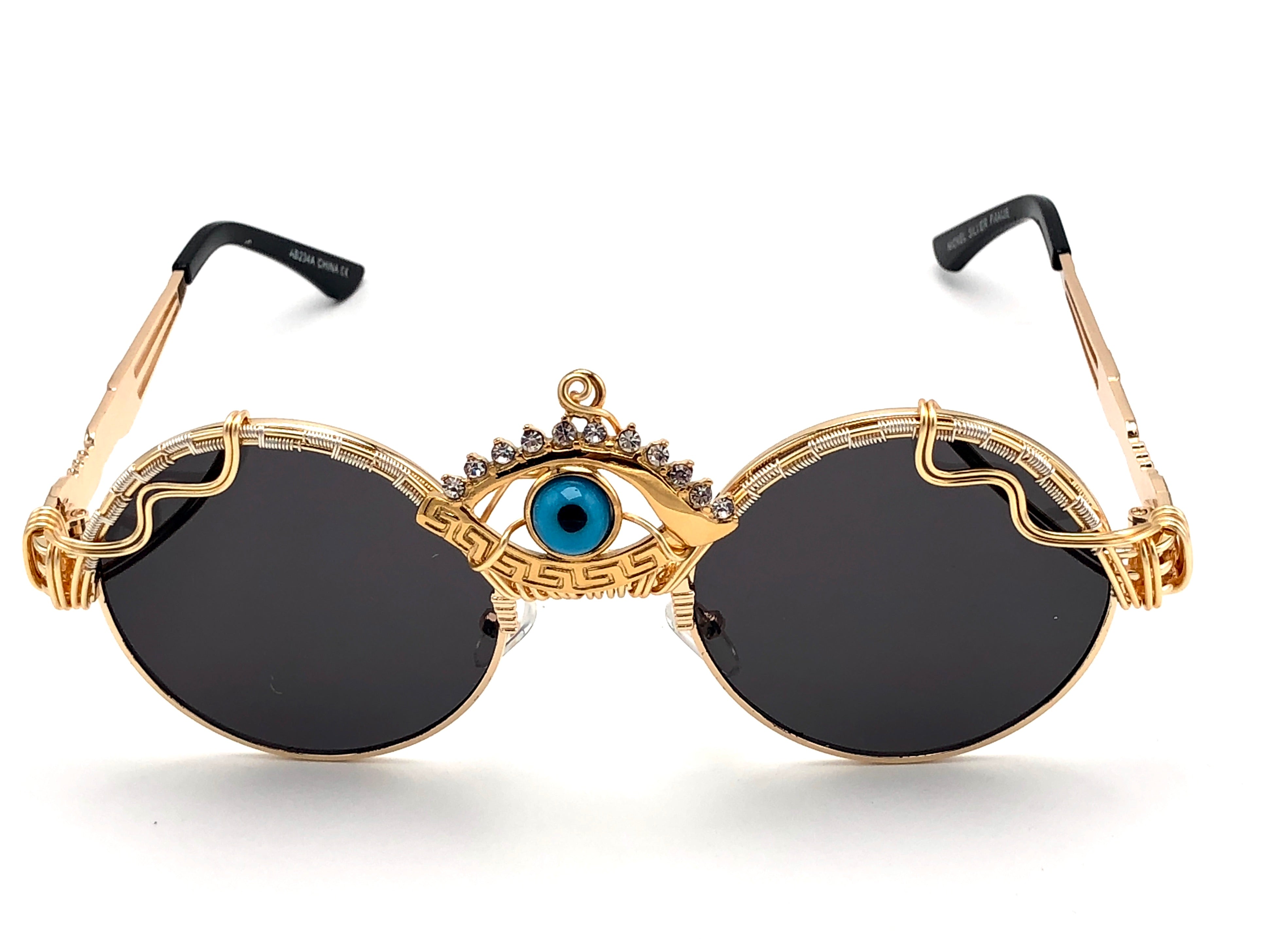 New Black & Gold Classic 3rd Eye Crystal Necklace - Spiritual Jewelry for Meditation, Yoga & Energy Healing | Elegant Boho Choker for Women