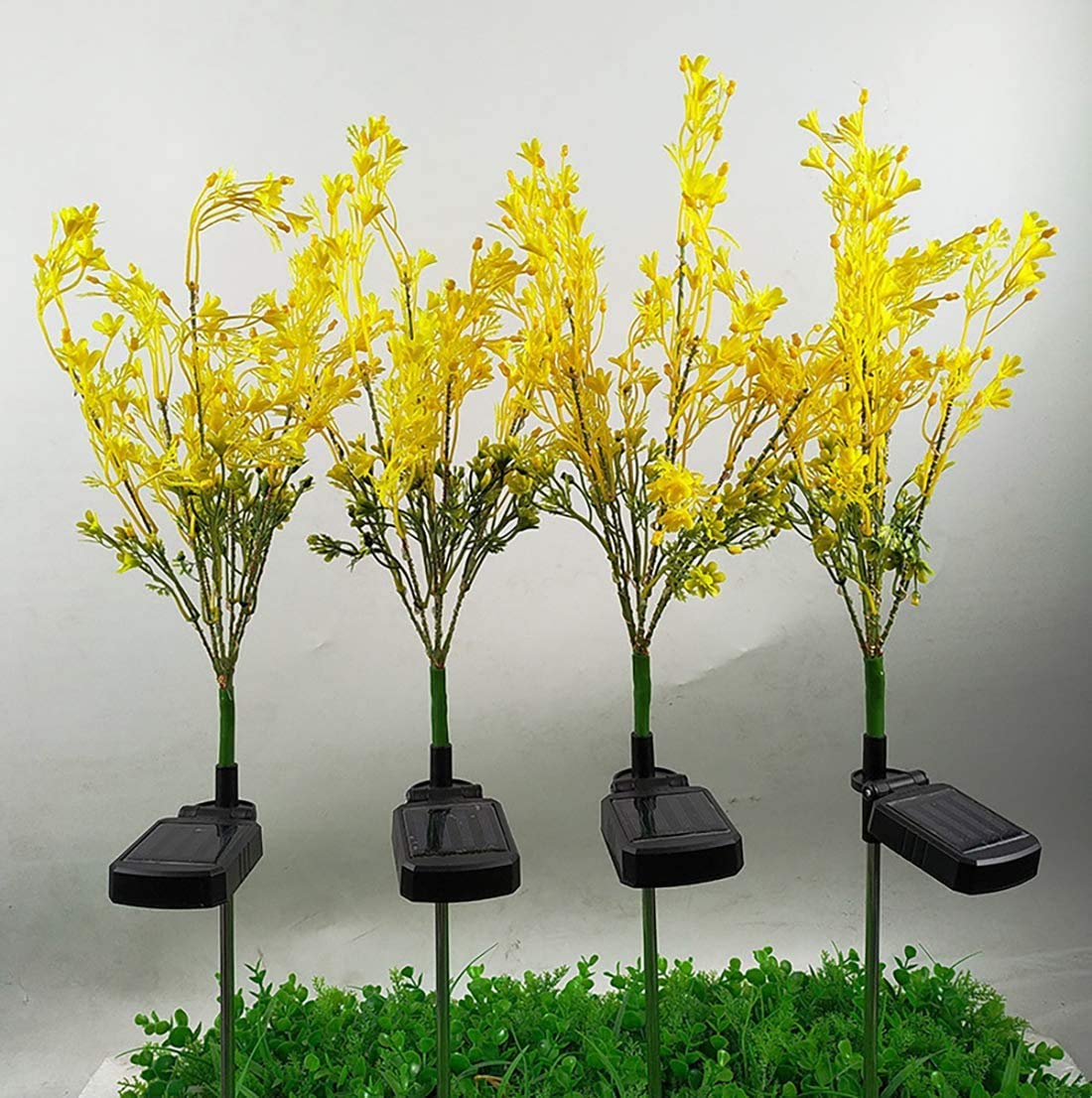 2 Pack Solar Garden Lights Outdoor - Waterproof Flower Solar Lights for Yard, Patio, Lawn & Pathway Decoration (Canola Flower Design) | Perfect for Backyard, Garden, Walkway & Landscape Lighting at Night
