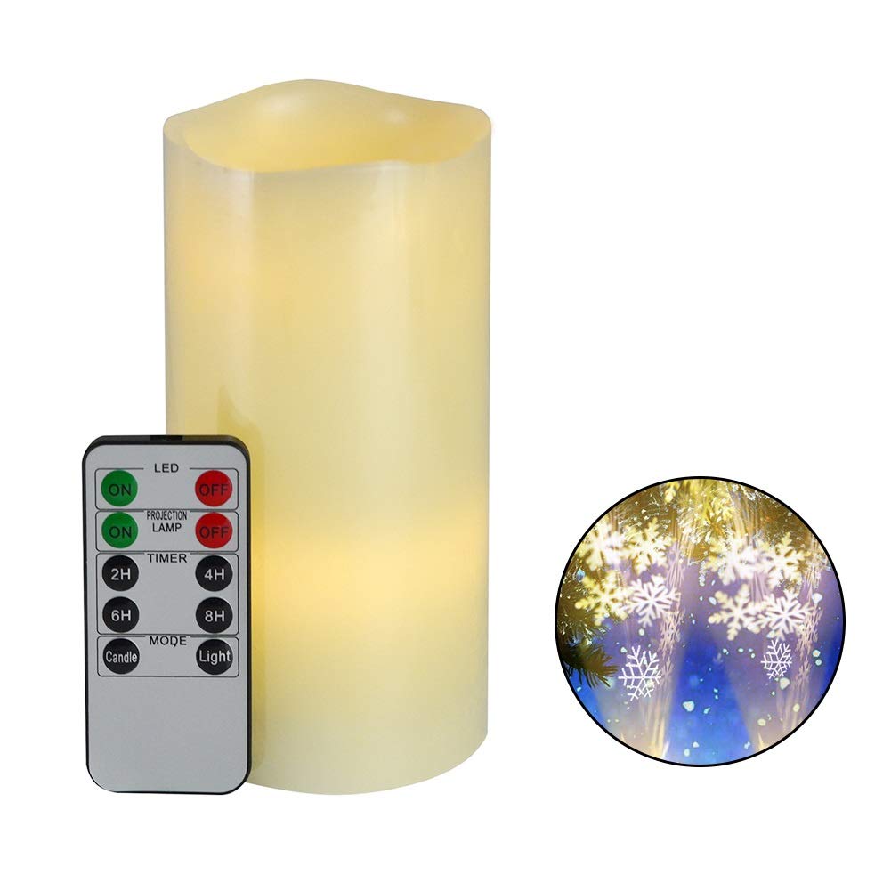 KASILU LED Snowman Night Light Projector - Remote Control Tealight Candle for Christmas Decor, Wedding, Kids Room, Party & Romantic Ambiance - Perfect for Home Decoration and Gift Giving