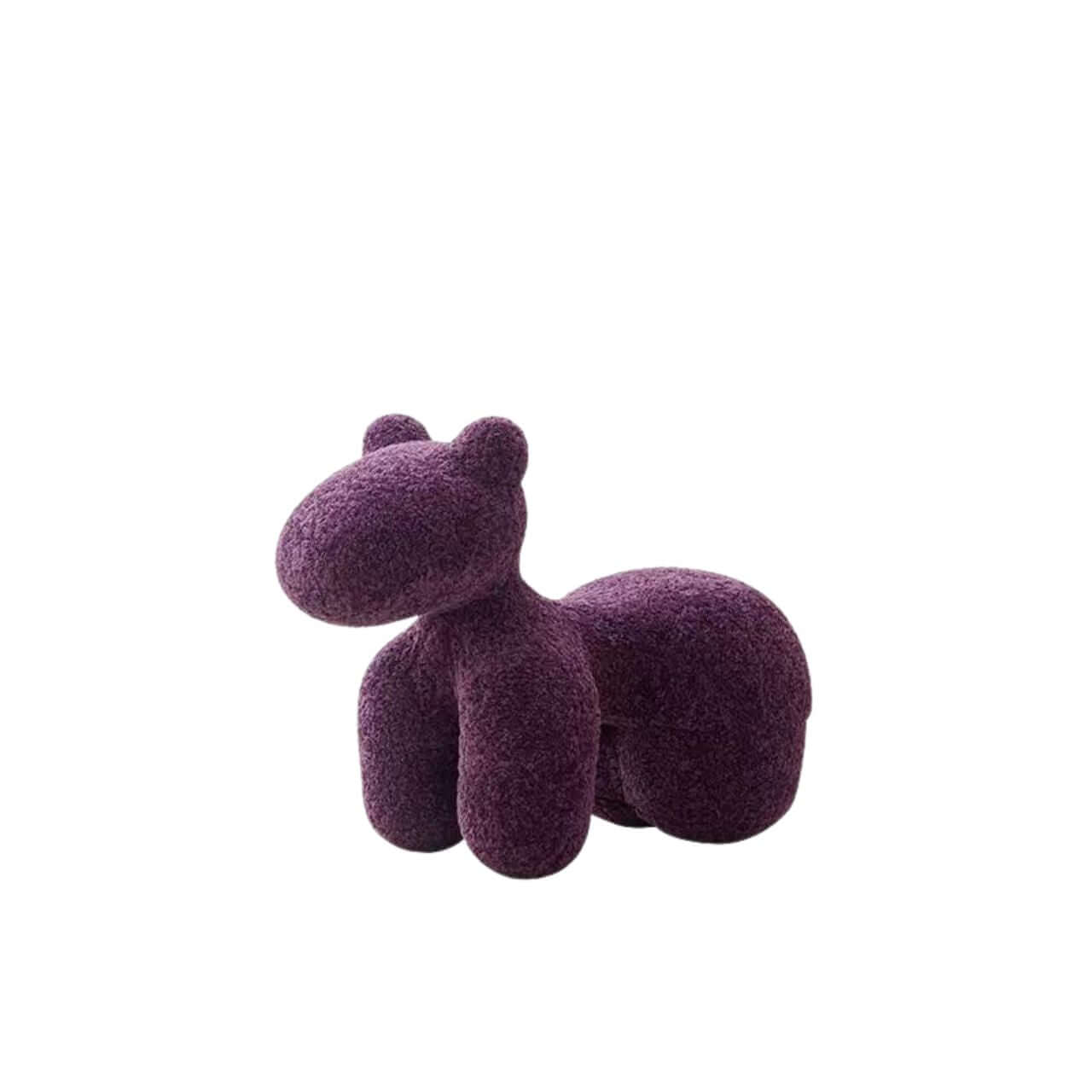 Soft White Sherpa Kids' Stool with Adorable Pony Design - Cozy Single Sofa Chair for Children's Room, Playroom or Nursery - Perfect for Reading, Relaxing & Playtime
