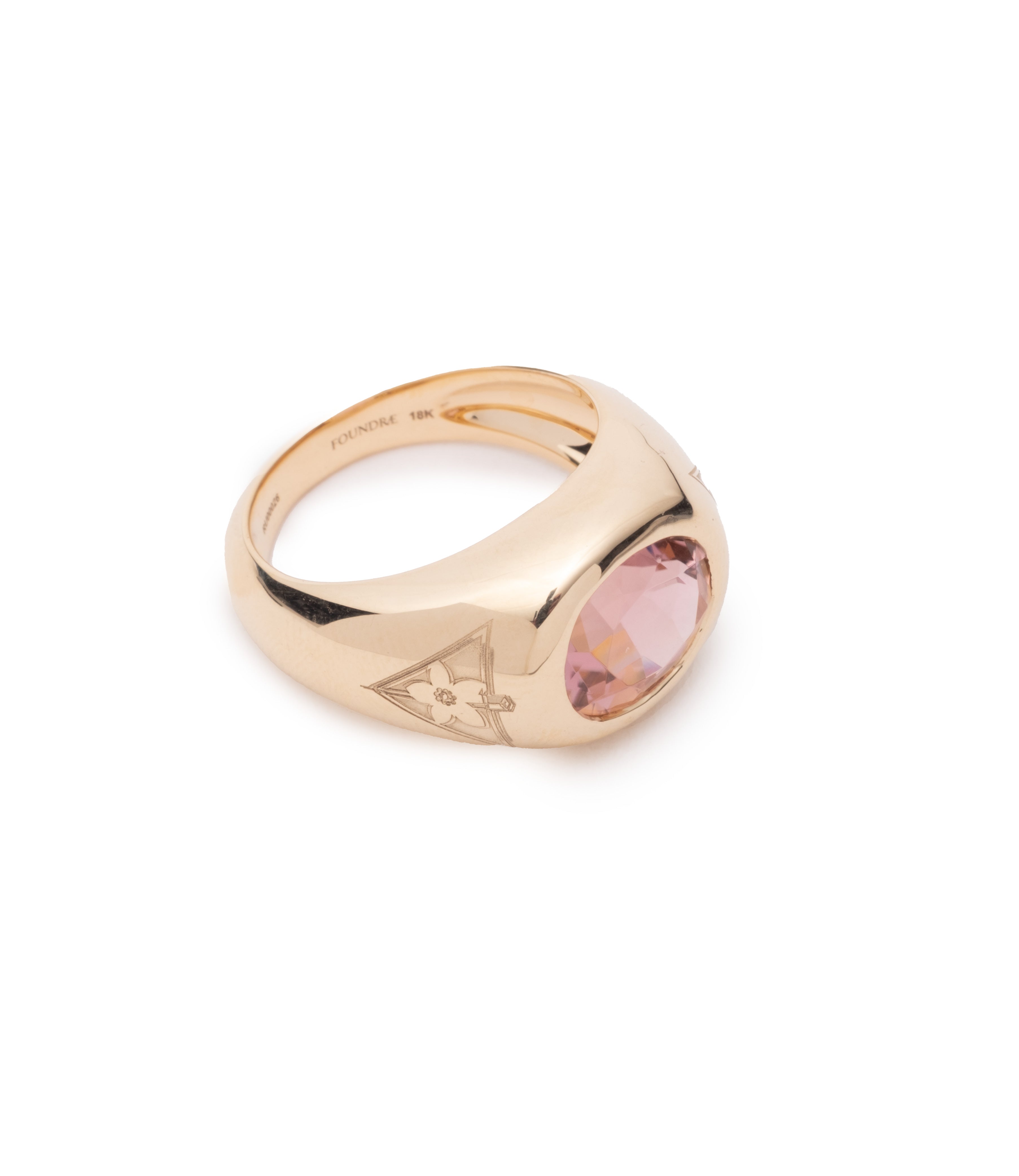 3.49ct Unique Pink Tourmaline Yellow Gold Ring for Women - Elegant Gemstone Jewelry Gift for Anniversary, Engagement & Special Occasions