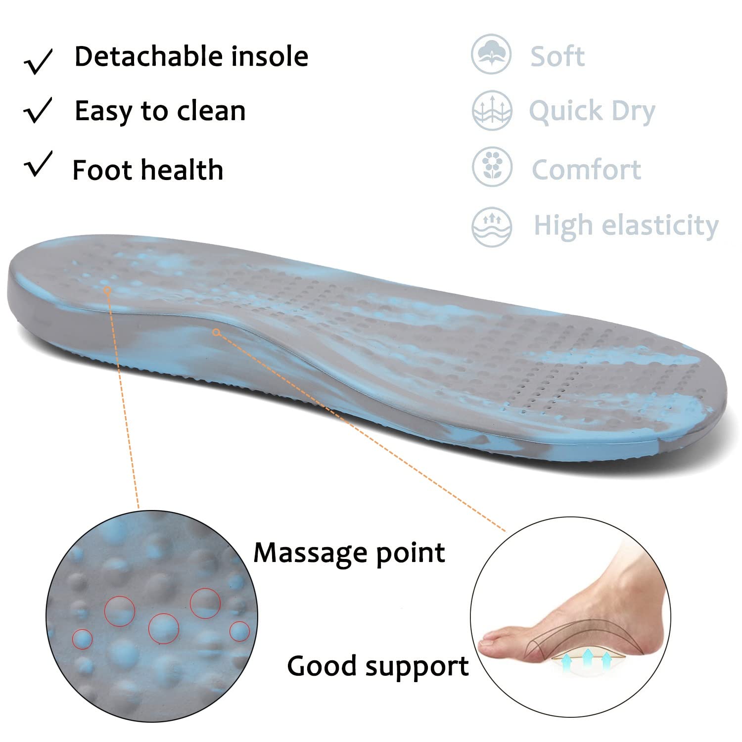 ChayChax Arch Support Clogs for Men & Women - Slip-On Garden Shoes with Removable Cushion Footbed - Comfortable Outdoor Beach Slippers for Walking, Gardening & Relaxation
