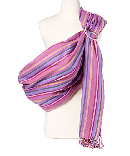 Soft Cotton Baby Wrap Sling Carrier for Infants & Toddlers 8-35 lbs - Adjustable Hip Seat Ring Sling - Nursing Cover & Babywearing Solution - Perfect Baby Shower Gift for New Parents (Tropical Print) - Ideal for Errands, Walks & Bonding Time