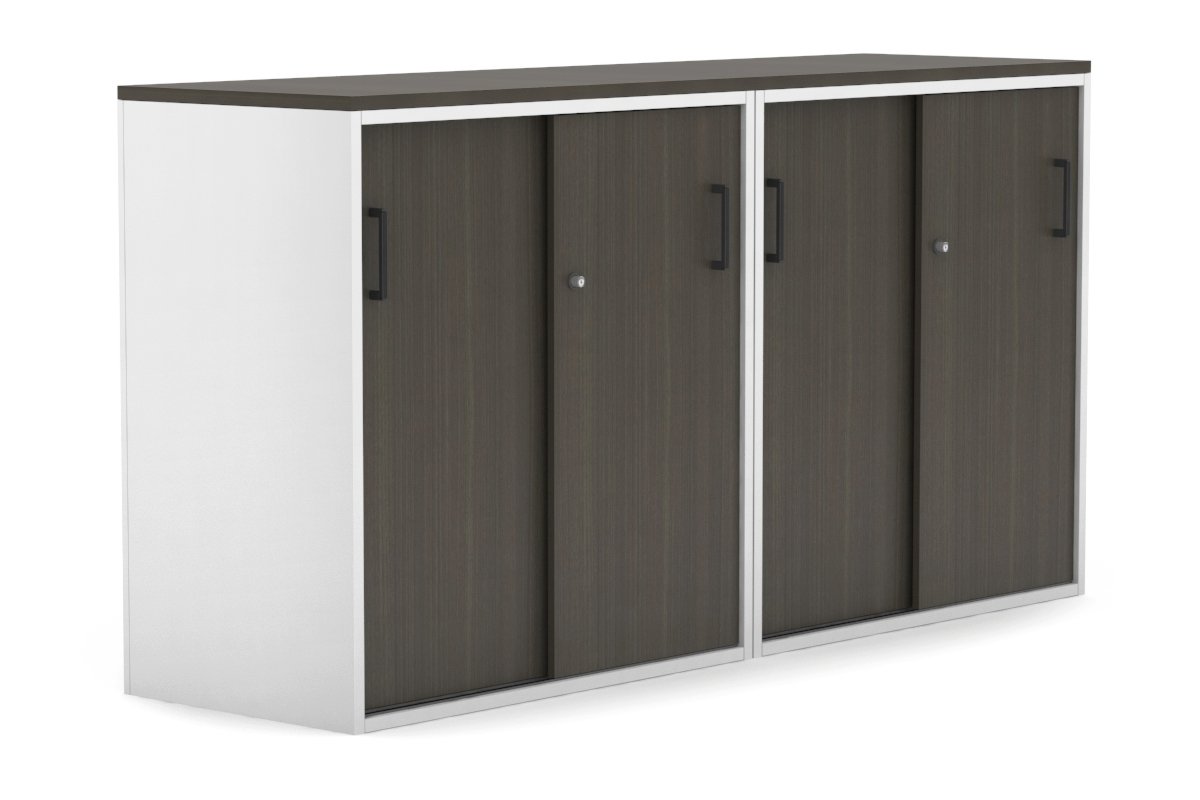 Modern Medium Sliding Door Credenza Cabinet - 1600W x 900H x 450D - Perfect for Home Office, Living Room & Bedroom Storage Organization