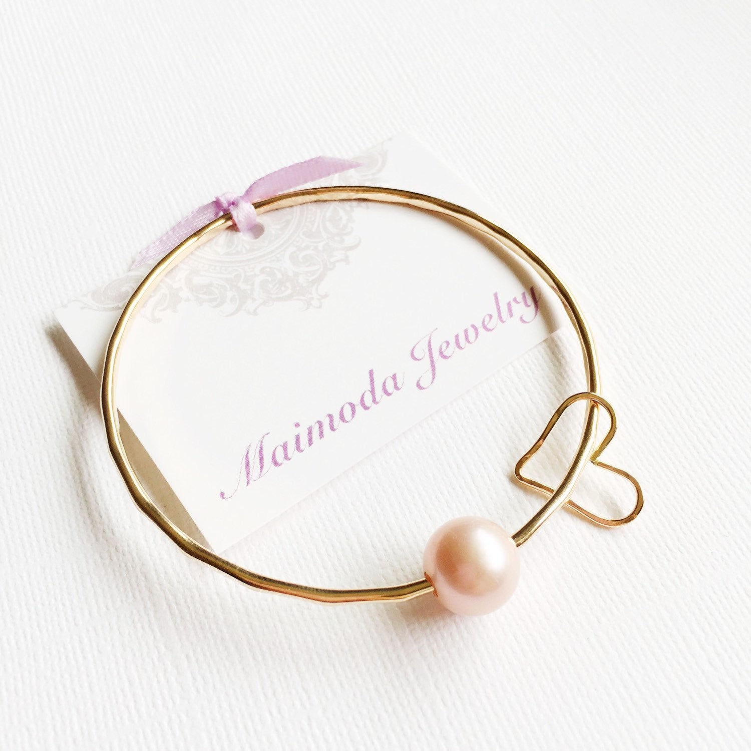 Elegant Pink Edison Pearl Bangle Mika Bracelet (B252) - Perfect for Weddings, Parties & Special Occasions