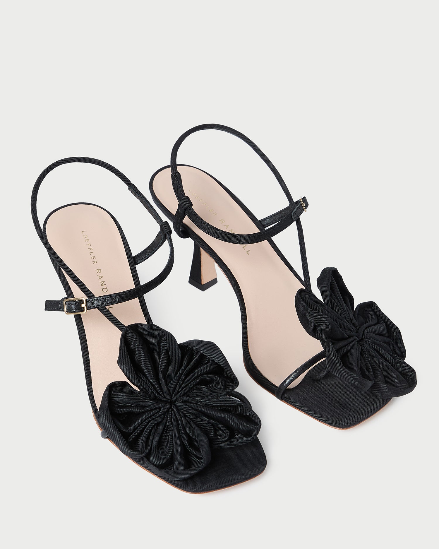 Frank Black Moiré Flower Sandal - Women's Comfortable Summer Sandals with Floral Design | Perfect for Beach, Vacation, and Casual Outings