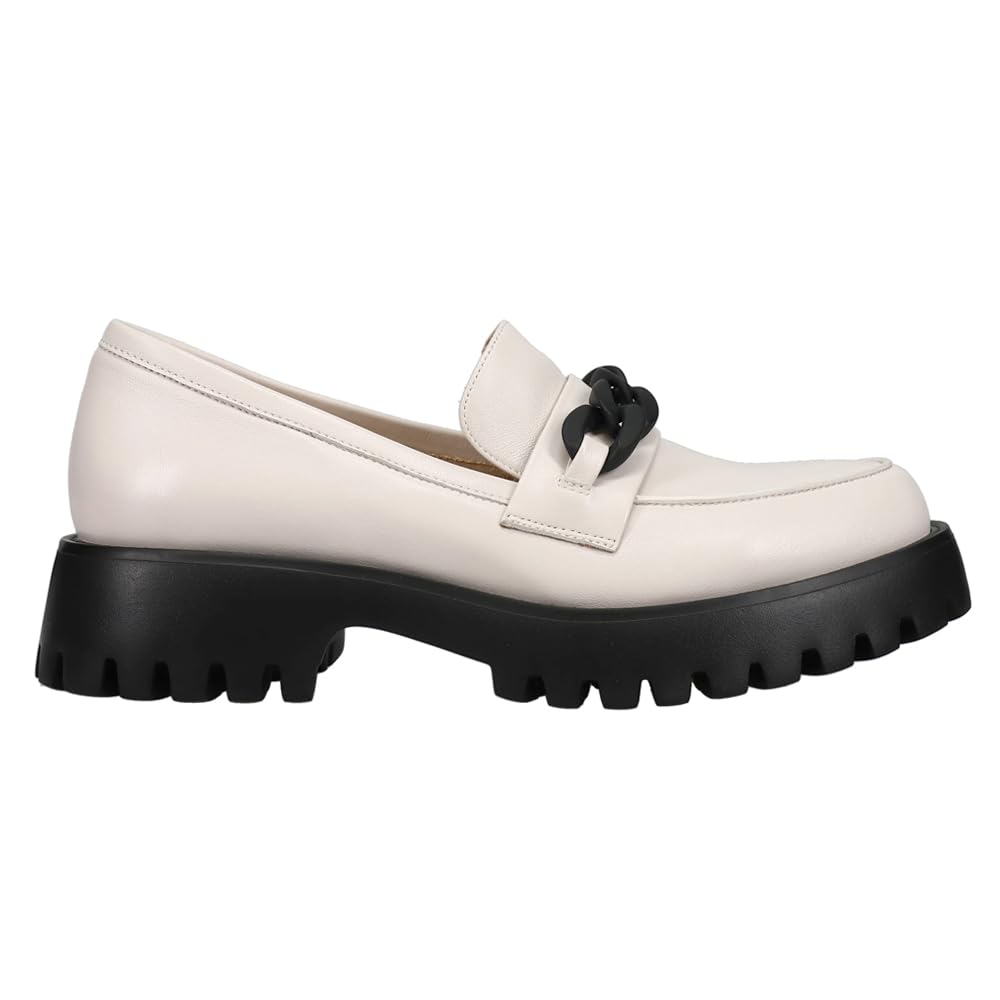 VANELi Women's Zefiro Lug Sole Loafers - Comfortable Casual Slip-On Shoes for Women | White | Perfect for Office, Travel & Everyday Wear