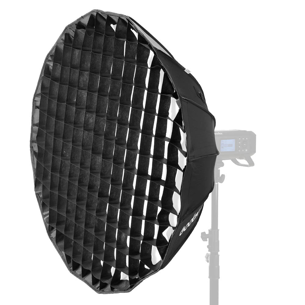 Godox AD S85S 85cm 16-Sided Parabolic Softbox with Silver Interior - Portable Photography Lighting Modifier for Studio & Outdoor Shoots