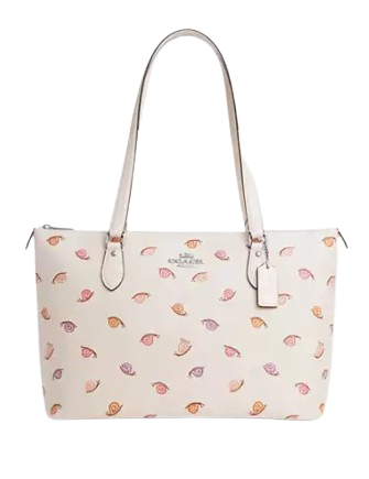 Coach Gallery Tote Bag with Snail Print - Stylish Leather Handbag for Women | Perfect for Work, Travel & Everyday Use