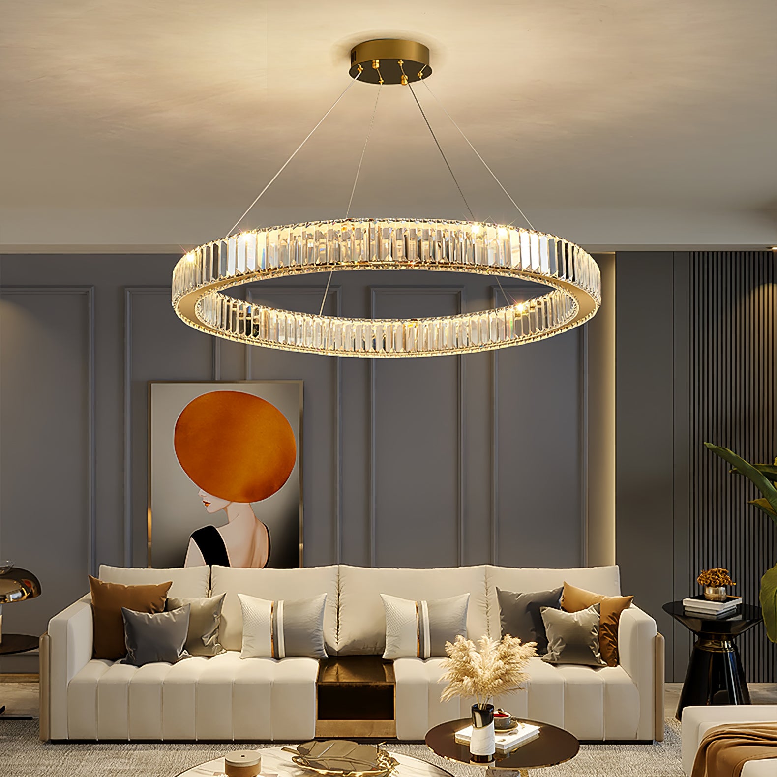Bertolda Crystal Chandeliers - Elegant Modern Ceiling Light Fixtures for Dining Room, Living Room & Bedroom | Energy Efficient LED Lighting for Home Decor