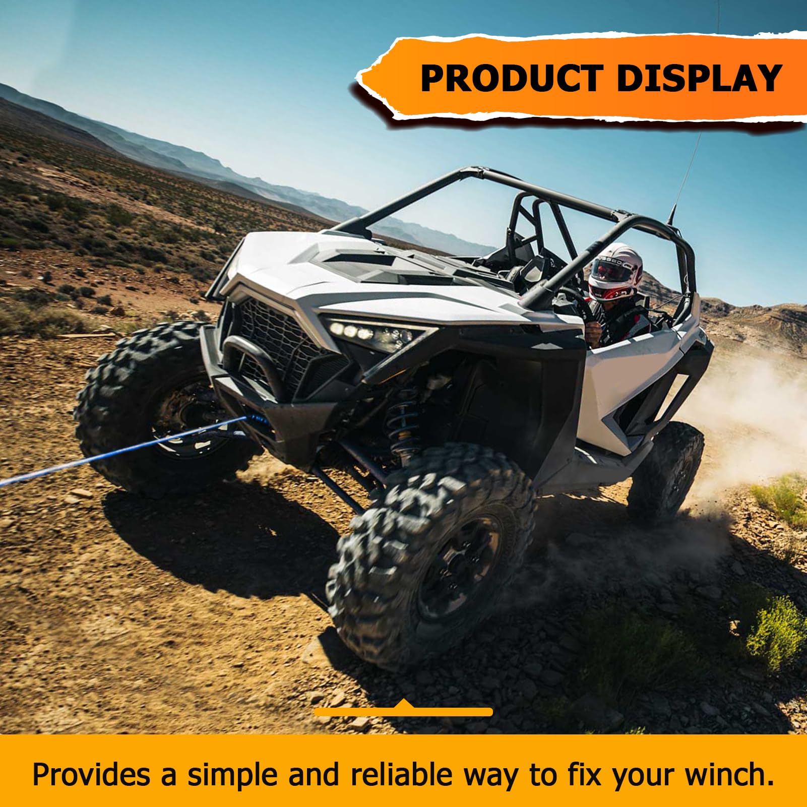 WeiSen Winch Mounting Bracket Plate Kit for Polaris RZR PRO XP 2 & 4 (2020-2025 Models) - Heavy Duty Off-Road Accessory for UTV Trail Riding & Mudding Adventures