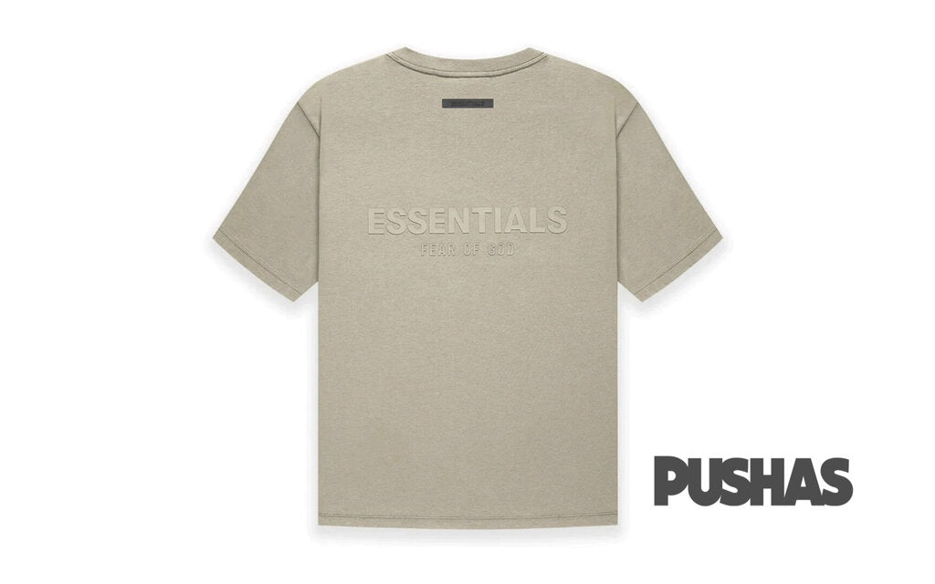 Fear of God Essentials Short Sleeve T-Shirt - Pistachio Green Cotton Crewneck Tee for Men | Casual Streetwear, Summer Outfits & Layering Essential
