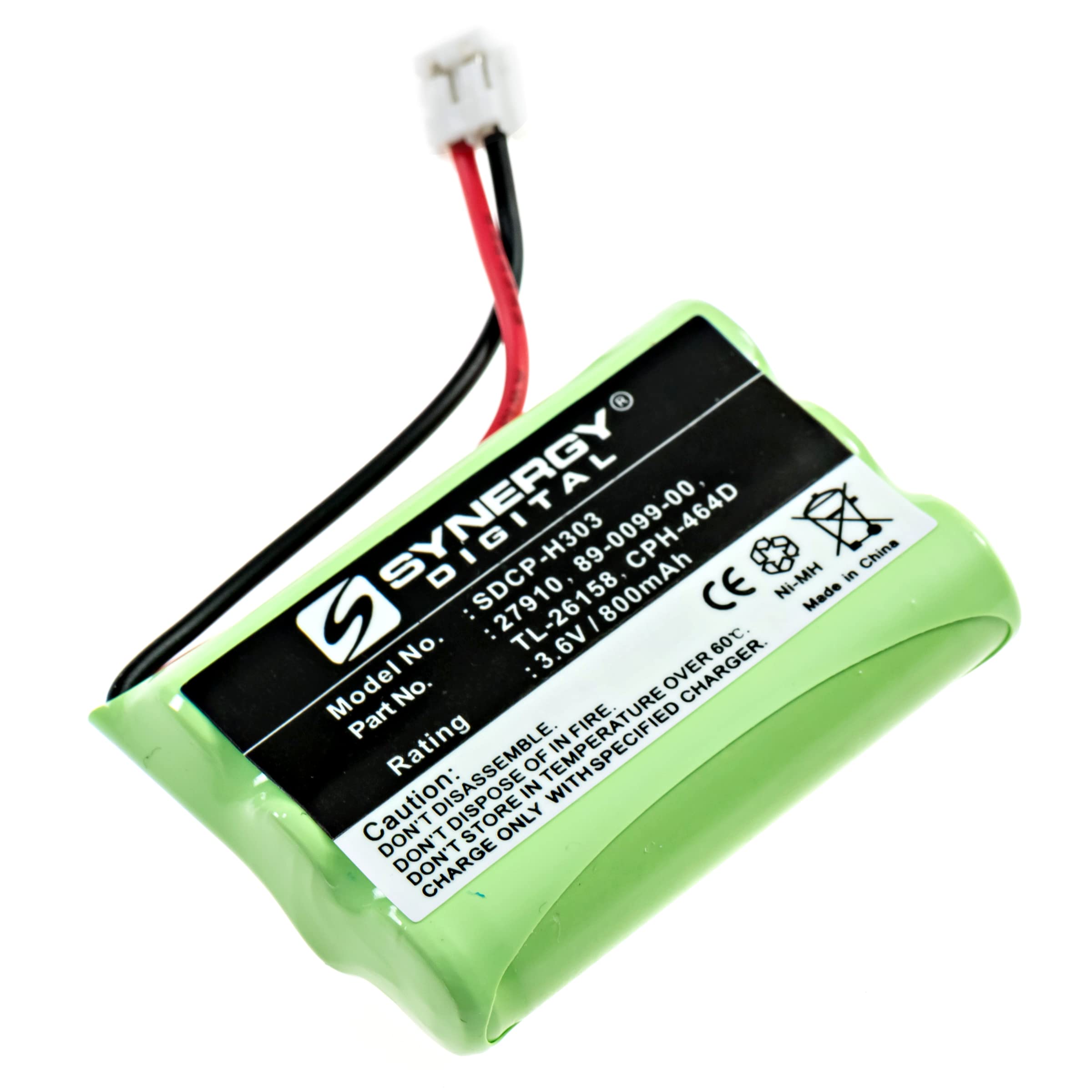 Synergy Digital Cordless Phone Batteries - 3 Pack Ni-MH 3.6V 800mAh Replacement Batteries for RCA 27907GE1 Cordless Phones | High Capacity, Long Lasting Power | Perfect for Home & Office Communication