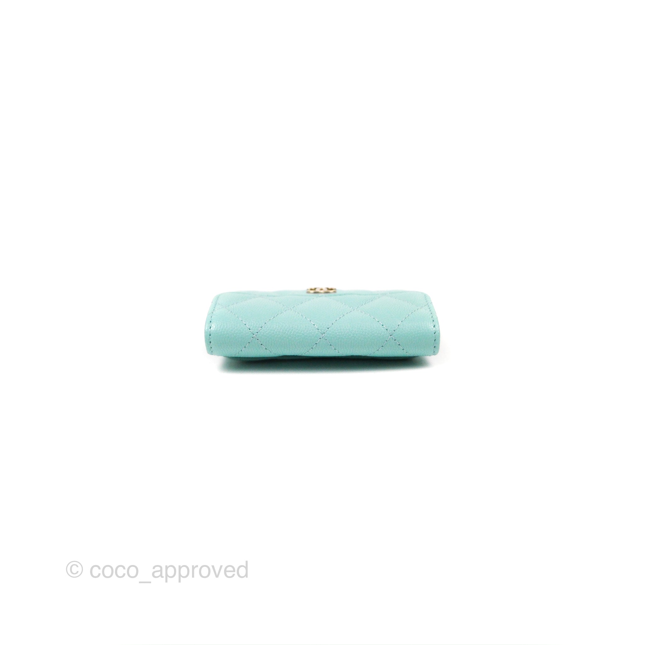 Chanel Classic Flap Coin Purse in Tiffany Blue Caviar Leather with Silver Hardware - Perfect for Everyday Use & Luxury Gift Giving