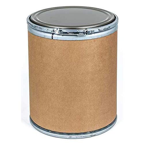 15 Gallon Brown Fiber Open Head Transport Drum - UN Certified for Safe Shipping & Storage | Ideal for Industrial Chemicals, Lubricants & Hazardous Materials Transport