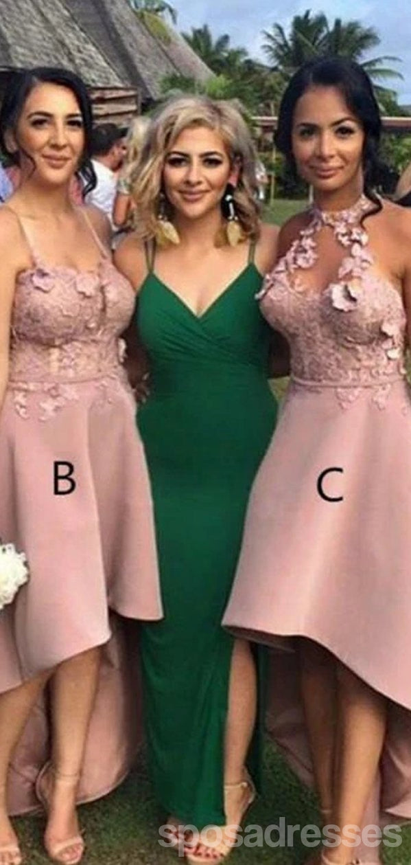 Elegant Halter Lace Applique Sleeveless Short Bridesmaid Dress - WG806 | Perfect for Weddings, Parties & Special Occasions