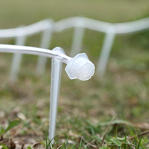 50Pcs Adjustable Micro Drip Irrigation Emitters - 4/7mm Water Hose Connectors for Garden, Greenhouse & Potted Plants - Precise Watering System for Vegetables, Flowers & Herbs