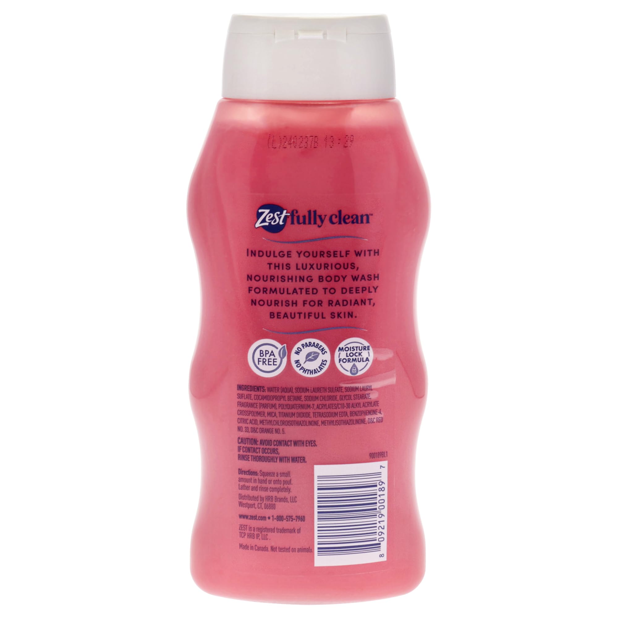Zest Hydrating Body Wash with Wild Cherry & Vanilla - Moisturizing Body Soap for All Skin Types - 20 oz - Perfect for Shower & Daily Skincare Routine