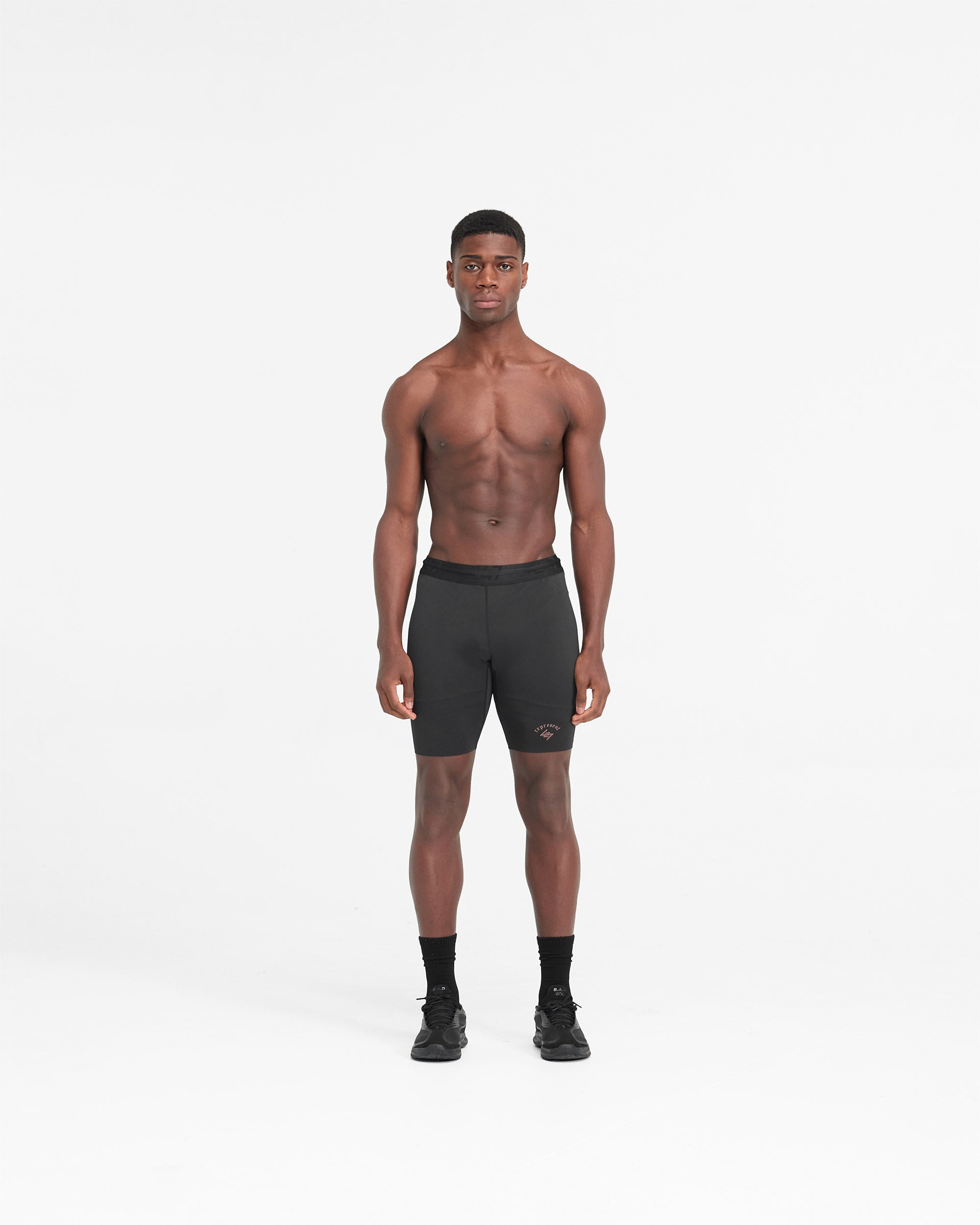 WG247 Compression Half Tight - Black for Running, Workout & Gym - High-Performance Athletic Shorts for Men & Women