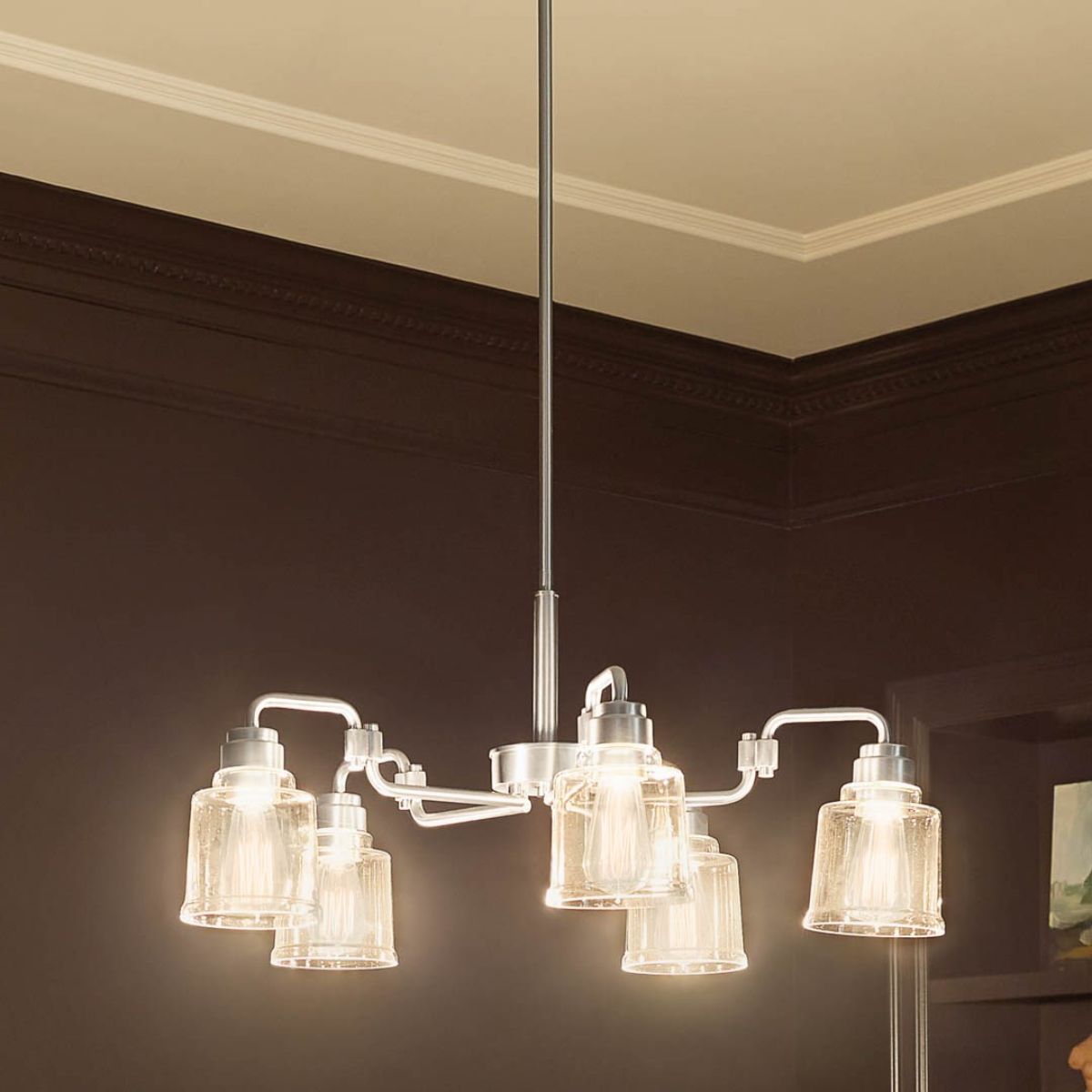 Elegant Aivian Crystal Chandelier - Modern Ceiling Light Fixture for Dining Room, Living Room & Bedroom Decor | Energy Efficient LED Lighting