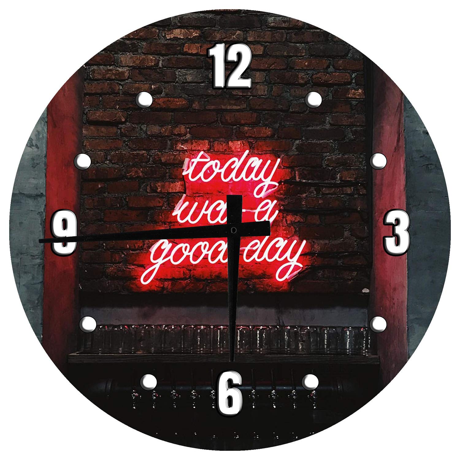 Rustic Large Round Wall Clock - 24 Inch Battery Operated Farmhouse Decor - Perfect for Living Room, Bedroom & Kitchen Wall Art