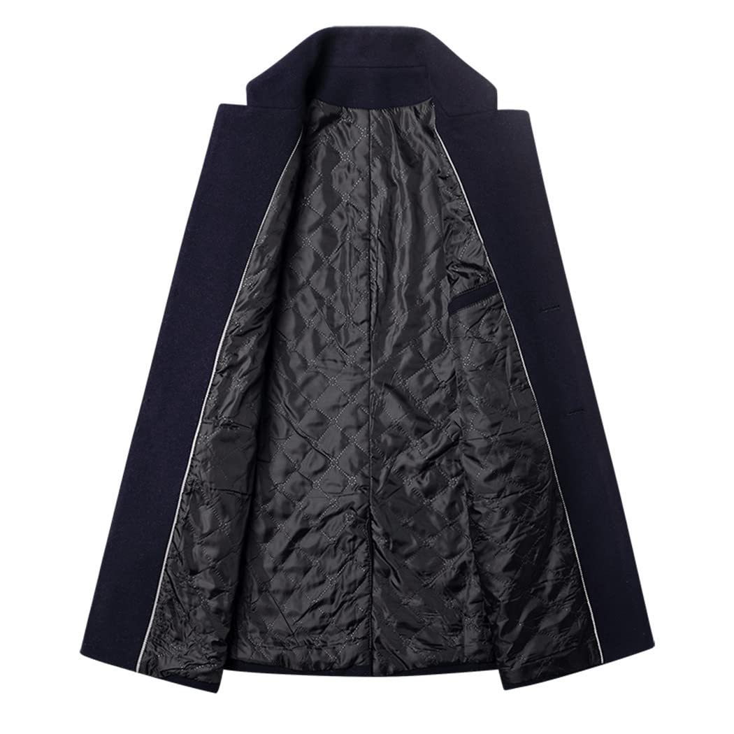 Premium Men's Winter Peacoat - 100% Cashmere Wool Overcoat for Men | Warm & Stylish Winter Wool Coat for Business, Office & Formal Occasions