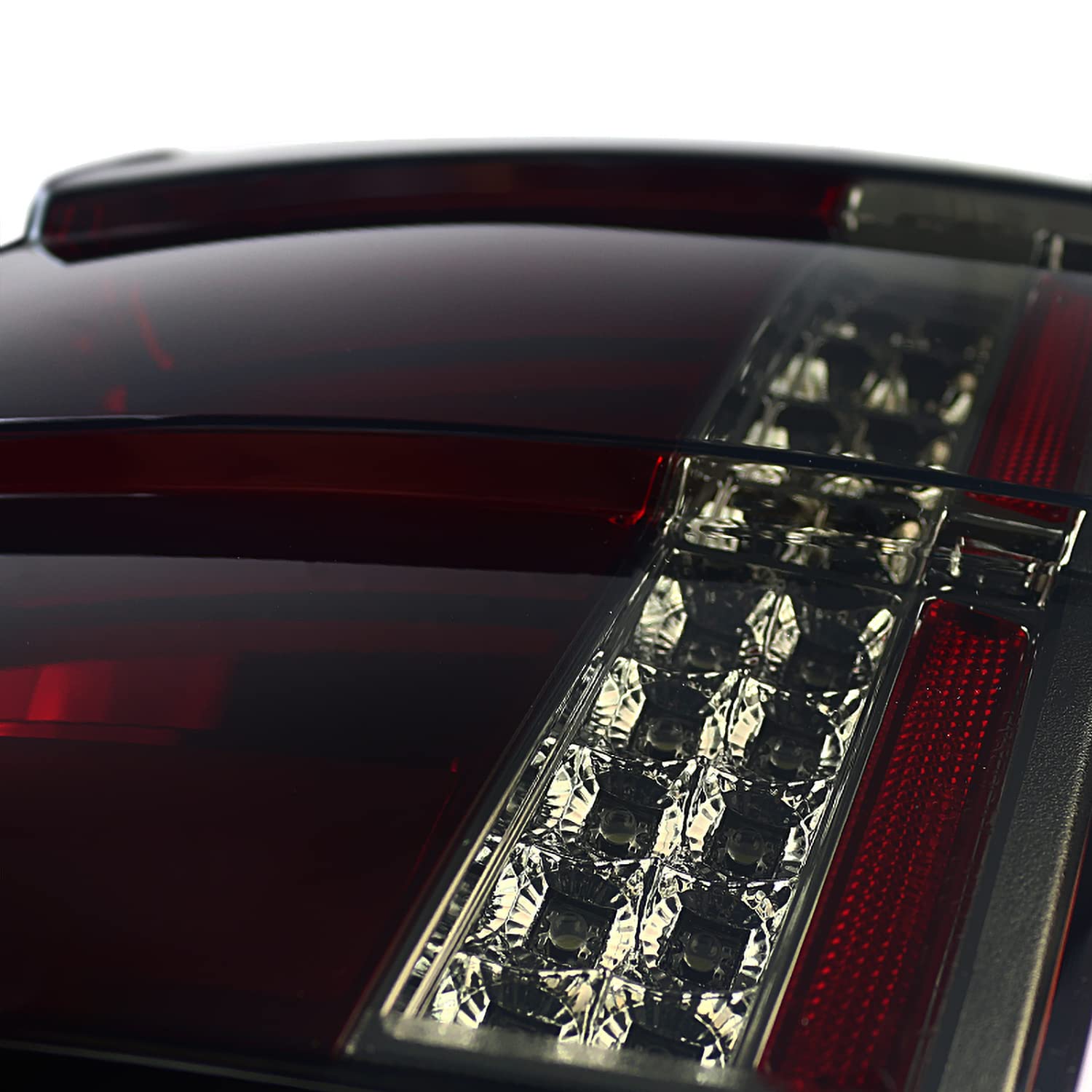 Spec-D Tuning Red Smoke Sequential LED Tail Lights for 1999-2004 Ford Mustang - Left & Right Pair Assembly - Enhanced Night Visibility & Style Upgrade for Street Racing & Car Shows