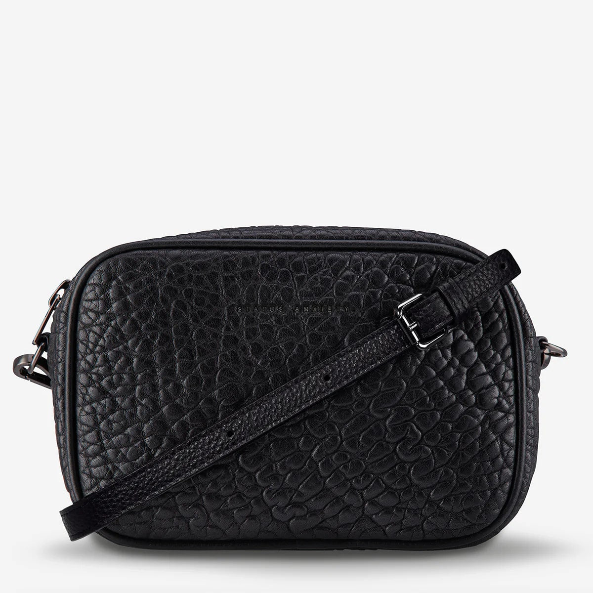 Status Anxiety Plunder Bag - Black Bubble Crossbody Bag for Women | Fashionable & Trendy Purse for Everyday Use, Work, and Travel