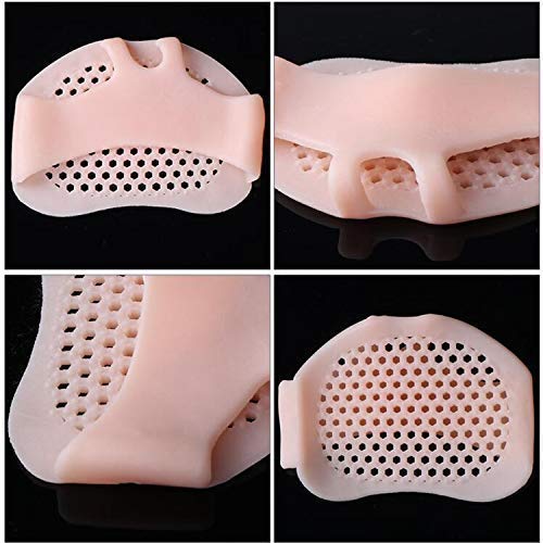 STARBURST Silicone Gel Half Toe Sleeves - Anti-Skid Forefoot Pads for Pain Relief, Soft Heel Protector & Gel Socks for Dry Cracked Feet Repair - Ideal for Running, Hiking & Everyday Comfort