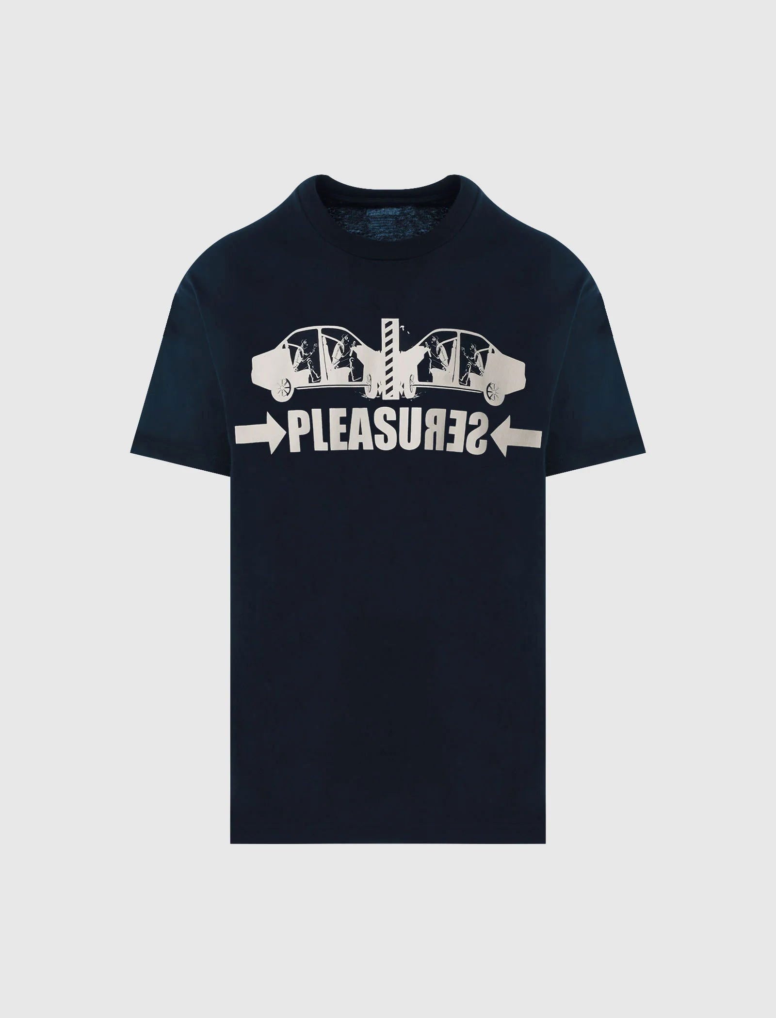 PLEASURES Crash Graphic T-Shirt - Trendy Streetwear Tee for Men & Women - Perfect for Casual Outfits, Concerts, and Everyday Wear