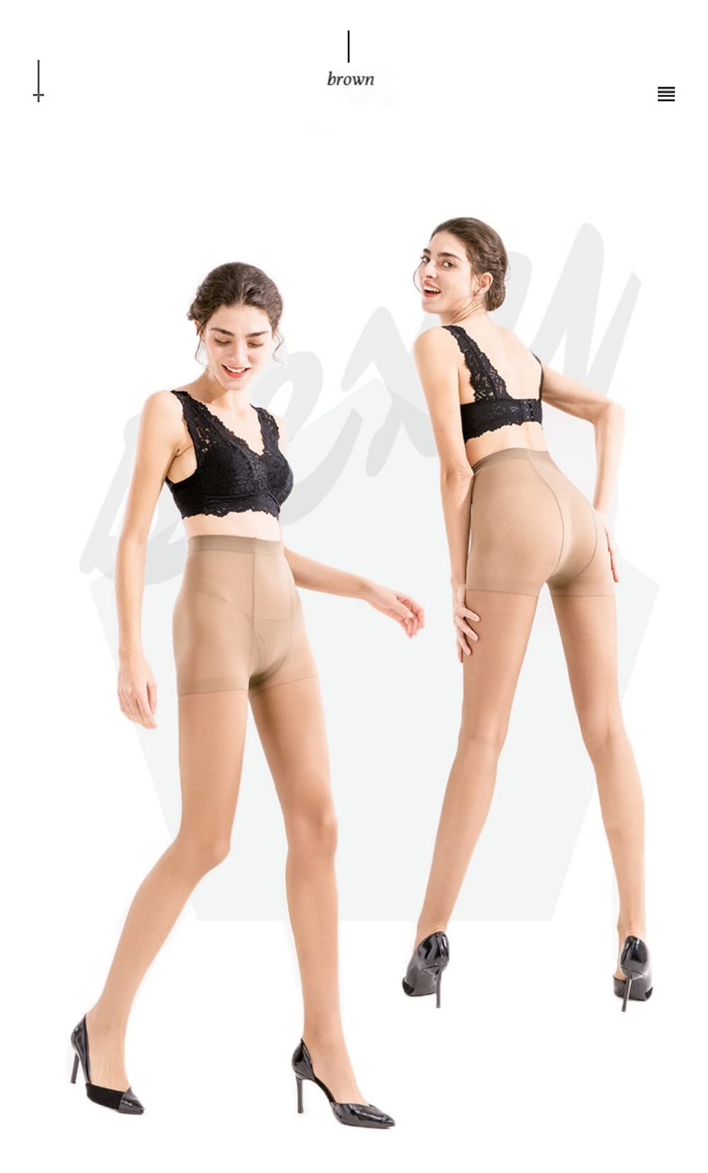 Women's Ultra-Thin 15D Pantyhose 4-Pack - Black/Gray/Brown/Skin for Spring/Summer/Fall