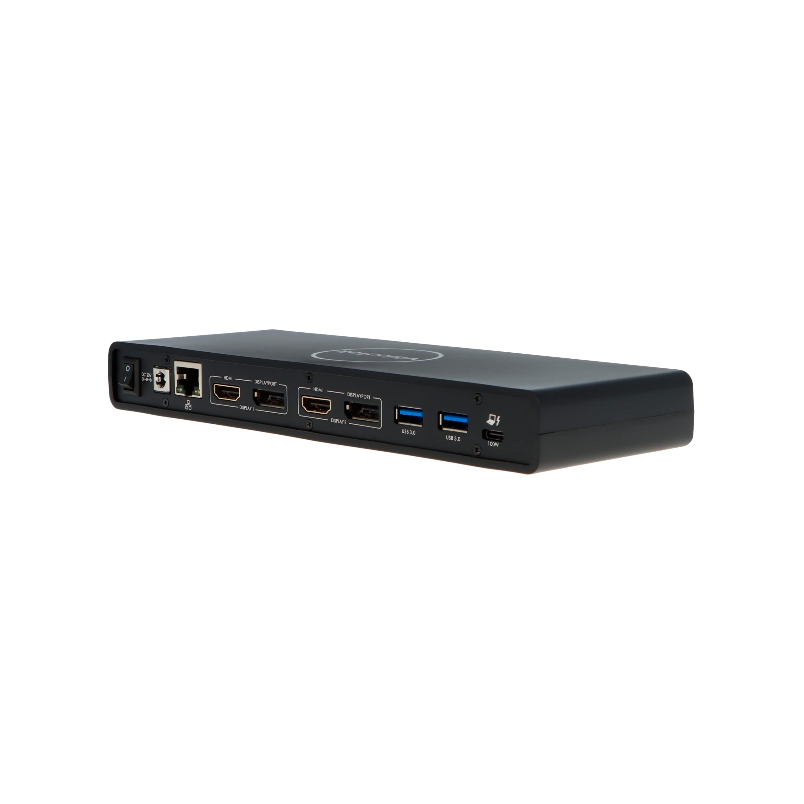 VisionTek VT4510 Universal USB Dual Monitor Docking Station with 2x HDMI & 2x DisplayPort - 100W Power Delivery, 4x USB-A & 2x USB-C Ports, Audio Jack & Ethernet - Compatible with Windows, MacOS & ChromeOS - Perfect for Home Office, Remote Work & Multi-Screen Productivity