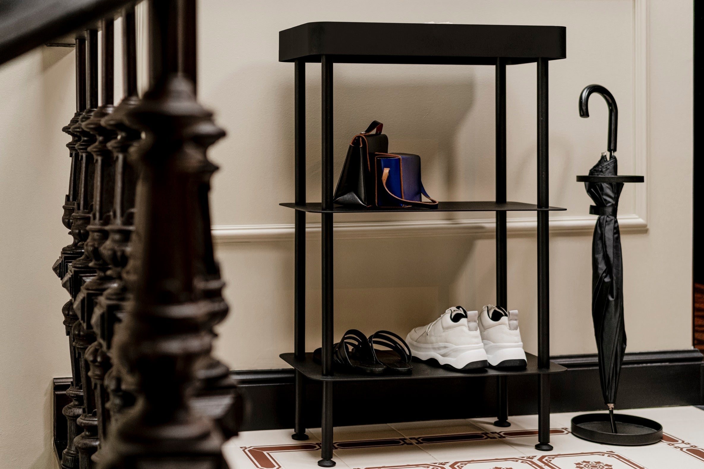Modern 2-Tier Nolle Console Table - Entryway Sofa Table with Storage Shelf for Living Room, Hallway & Bedroom Decor