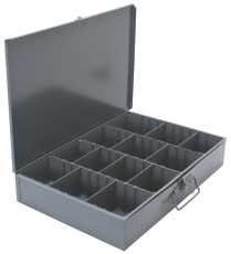 Durham Mfg 800354 Adjustable Gray Drawer Compartment Organizer Box - Perfect for Tool Storage, Office Supplies & Craft Organization