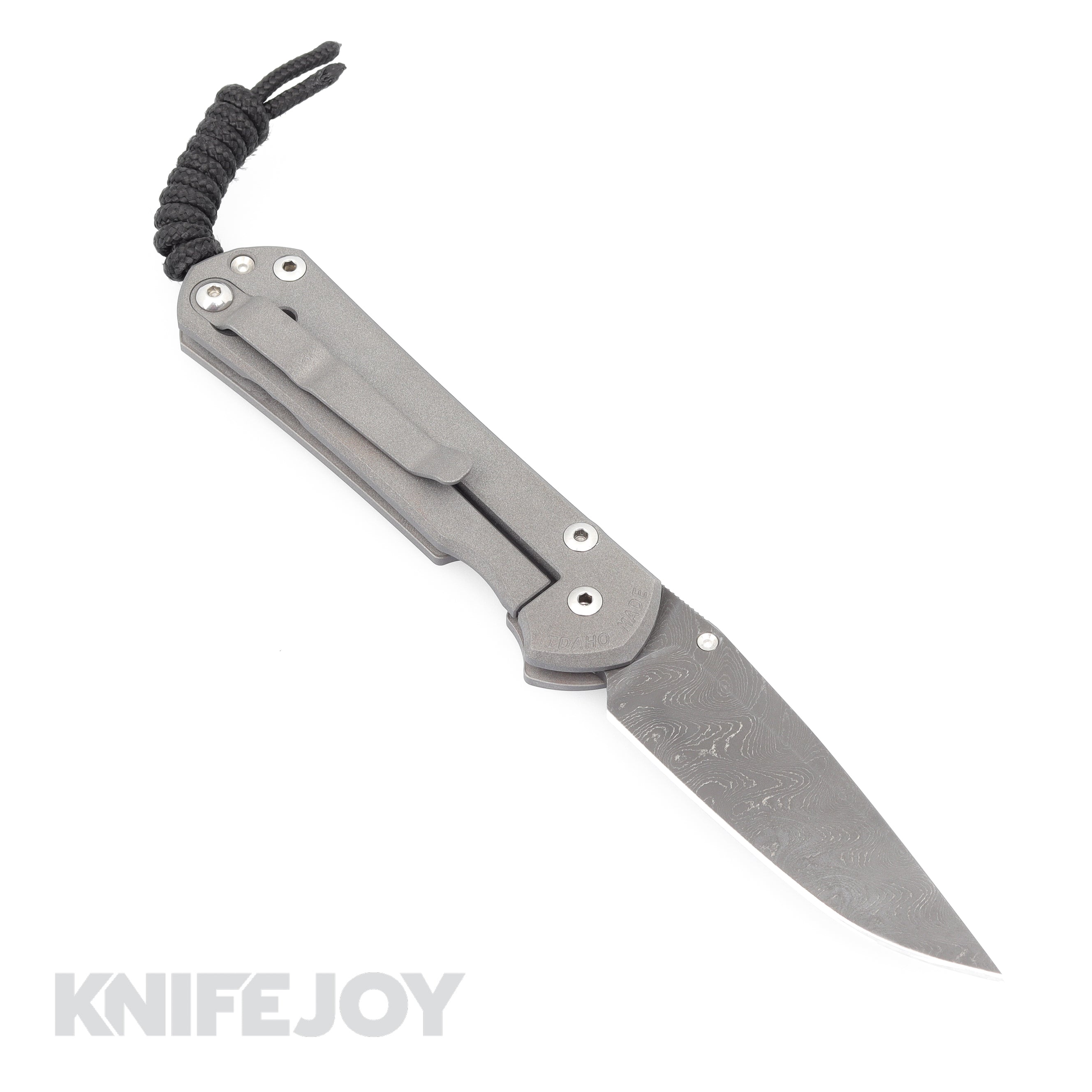 Chris Reeve Small Sebenza 31 Folding Knife - Damascus Steel Drop Point Blade, Boomerang Pattern & Unique Handle Design - Perfect for EDC, Outdoor Adventures & Collectors