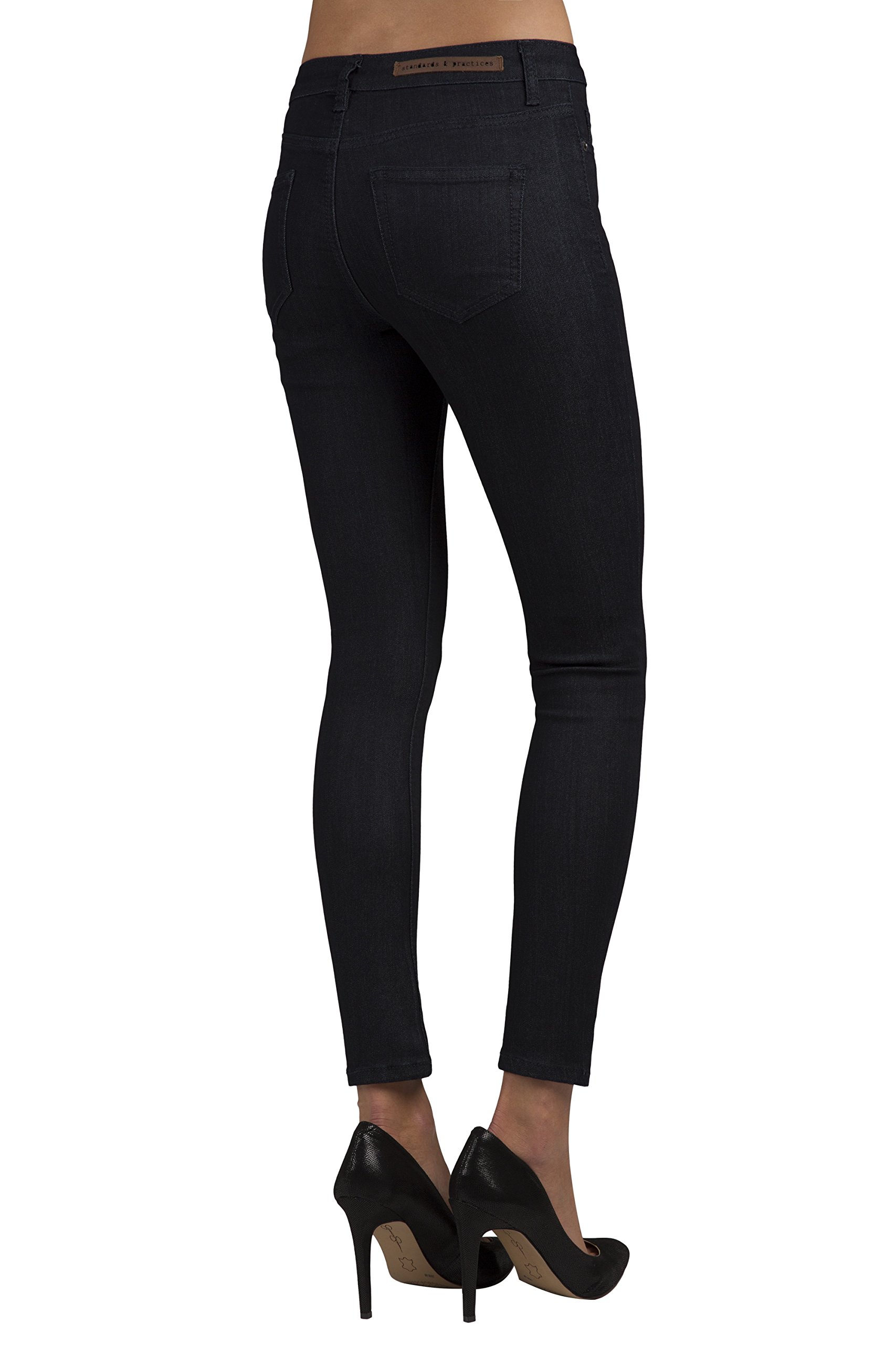 Premium Women's Stretch Dark Wash High Waisted Ankle Jeans - Comfortable Slim Fit Denim Pants for Casual Wear & Office Outfits