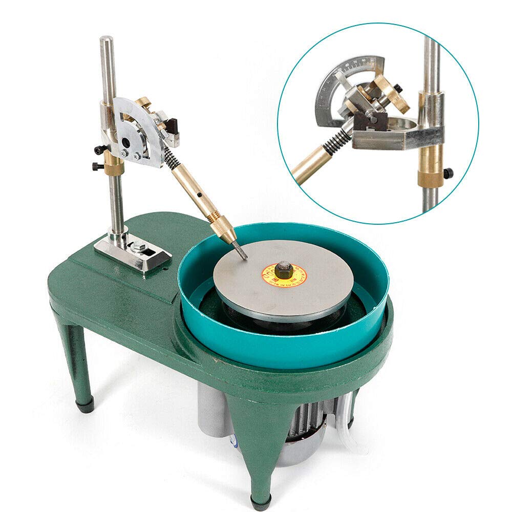 Professional Gem Faceting Machine - 2800RPM Gemstone Grinder & Polisher with Angle Manipulator for Jewelry Making, Jade, Precious Metals | Perfect for Lapidary, Jewelry Workshops & DIY Gem Cutting Projects