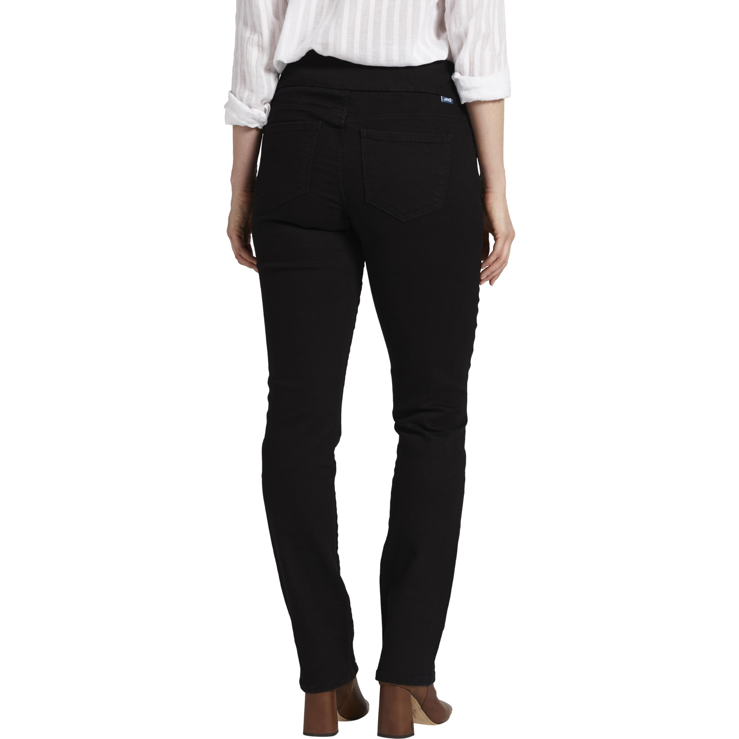 Jag Jeans Women's Peri Pull-On Stretch Denim Straight Leg Jeans - Comfortable & Stylish for Work, Casual Outings & Everyday Wear
