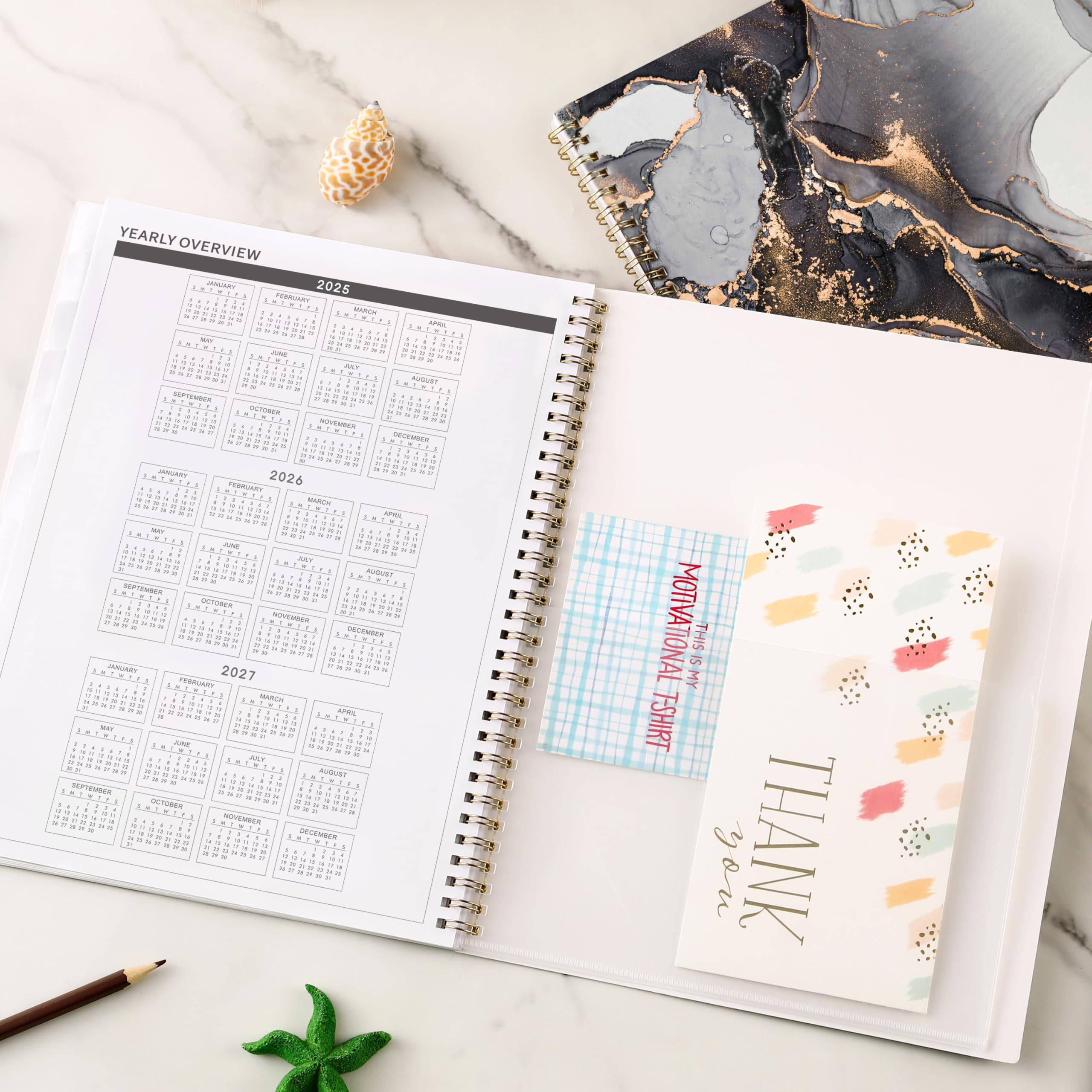 2025-2027 Monthly Planner Calendar - July 2025 to June 2027 | 2-Year Academic Planner with Flexible Cover, Pockets & Tabs | 9