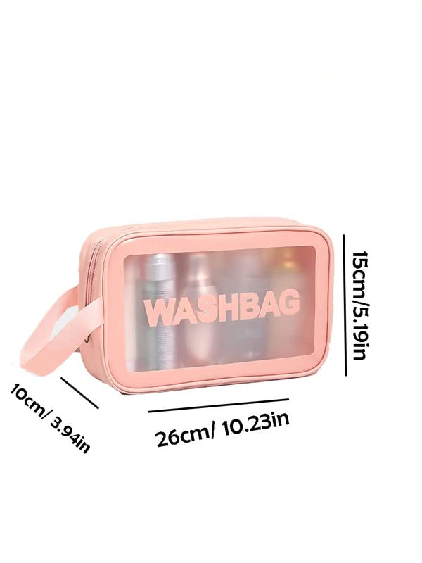 **Amso Clear Toiletry Bag - Waterproof PVC Cosmetic Travel Organizer with Zipper for Women & Men - Perfect for Makeup, Skincare, and Travel Essentials**