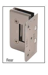 CRL Chrome Cologne 544 Series 5176 Pre-Set Wall Mount Offset Back Plate Hinge - Heavy Duty Cabinet & Door Hardware for Bathroom, Kitchen & Commercial Use