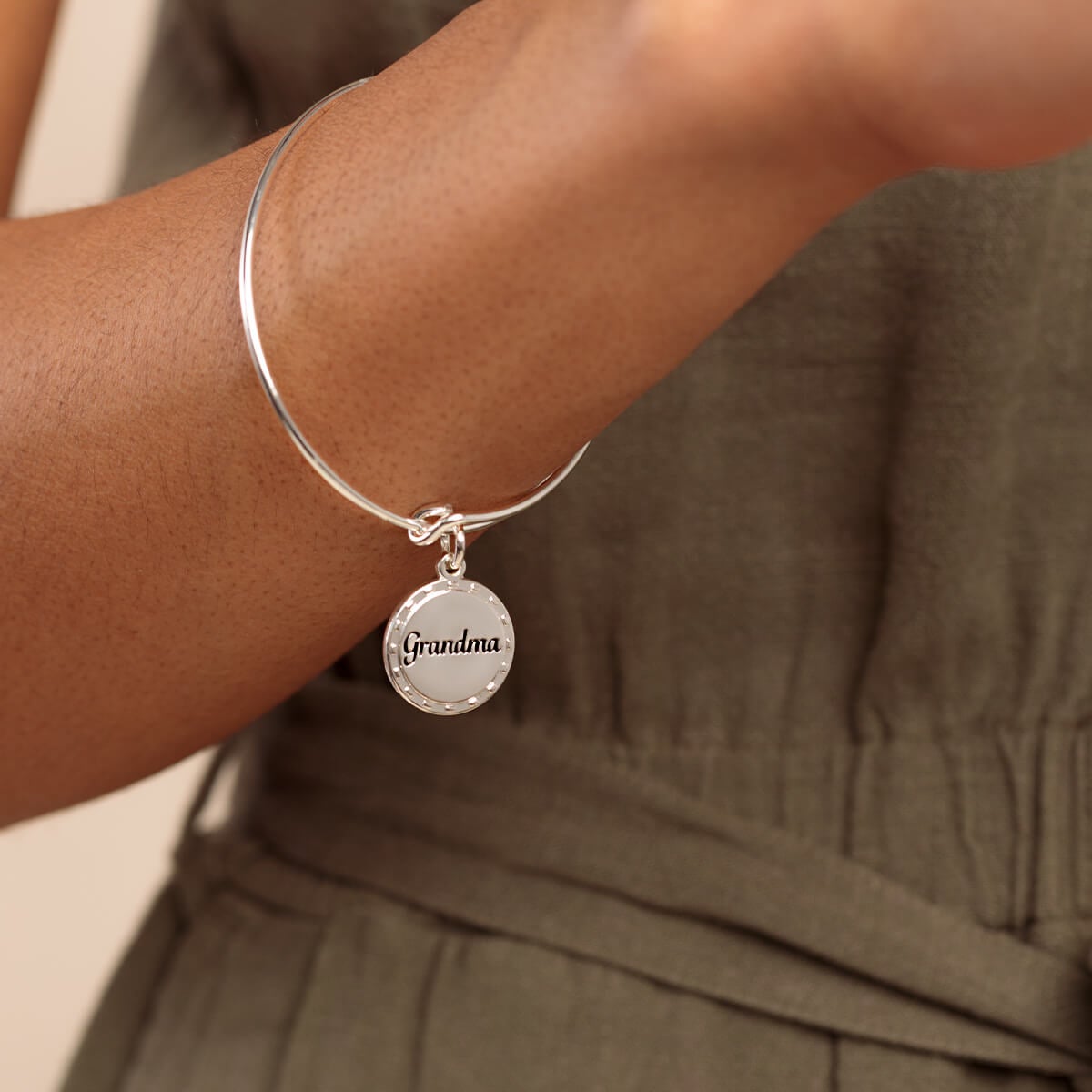 Wise + Warm Charm Bangle - Elegant Vintage Bracelet for Women | Perfect Gift for Grandma, Mother's Day & Special Occasions