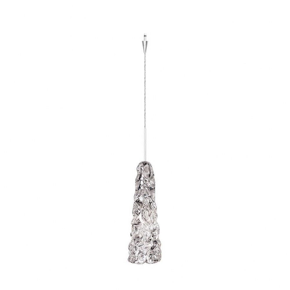 WAC Lighting QP960-CL/CH Ice Quick Connect Pendant Light Fixture - Clear Glass Shade with Chrome Socket Set - Perfect for Kitchen Island, Dining Room & Modern Home Decor